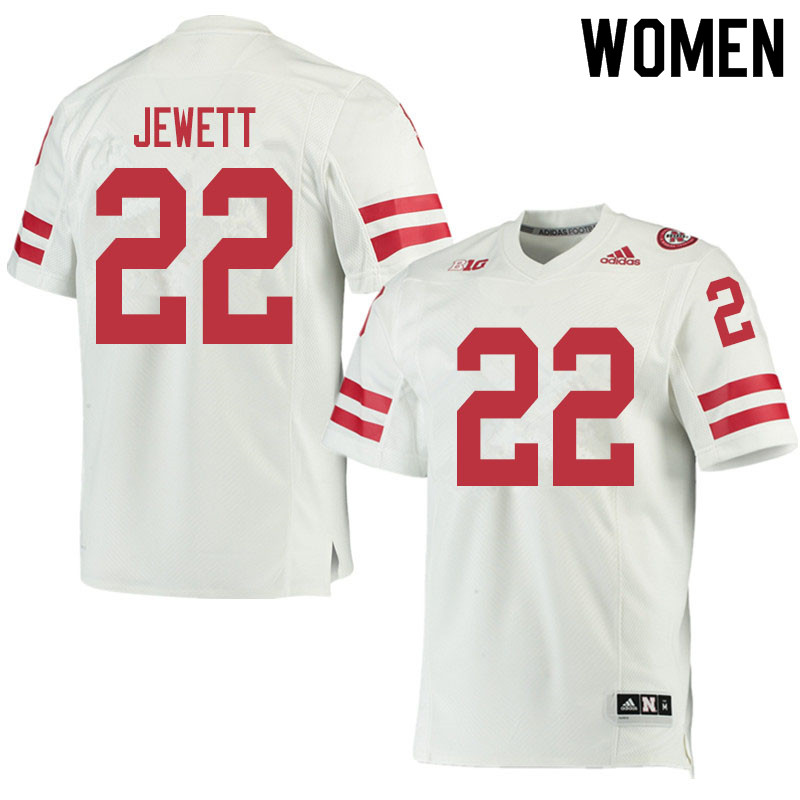 Women #22 Cooper Jewett Nebraska Cornhuskers College Football Jerseys Sale-White